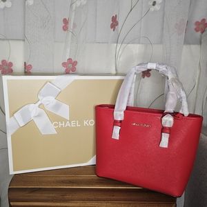 MK Michael KorsJet Set Travel XS Leather Top-Zip Tote Bag w/ MK GIFT BOX [NEW]